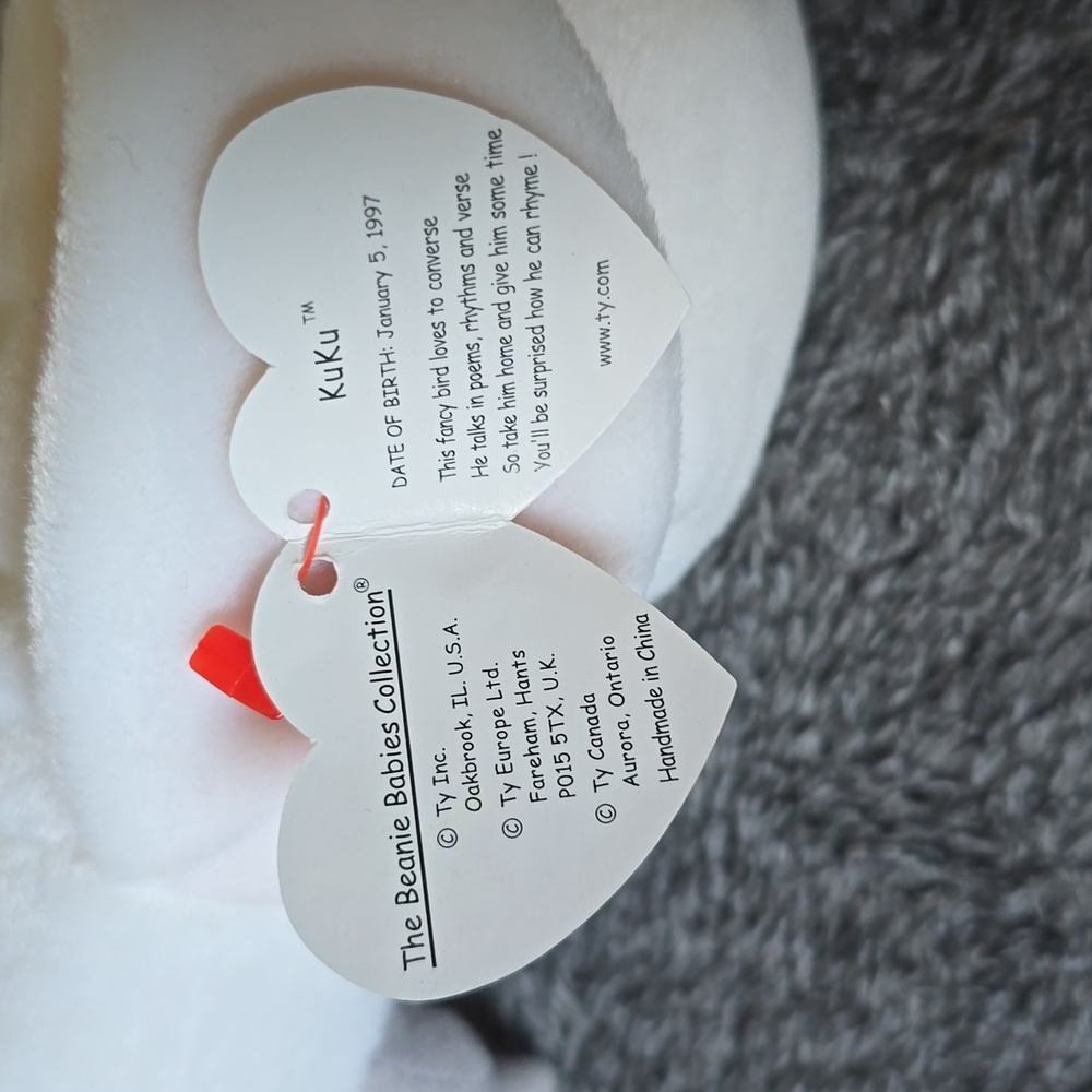 Kuku 🦜Ty Beanie Baby Cockatoo Bird 🦜 Gift, Kids Toy Collectible, NWT - Picture 4 of 10